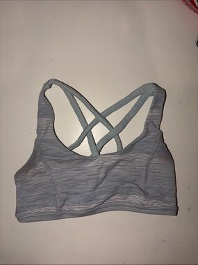Ivivva Pale Blue Strappy Crisscross Sports Bra